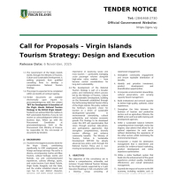 Government of the British Virgin Islands: Call for Proposals - Virgin Islands Tourism Strategy: Design and Execution